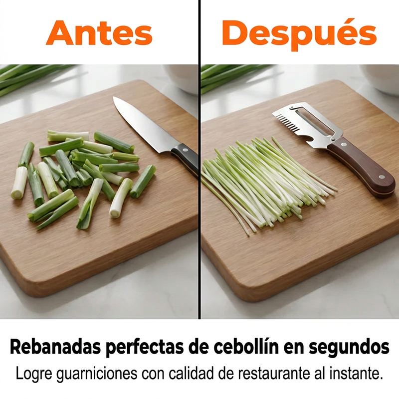 ⏰🔥 ¡50% DE DESCUENTO POR TIEMPO LIMITADO! 🥬 Cortador 3 en 1 – Rebanador, Pelador y Triturador de Verduras Fácil y Rápido ✨🍴