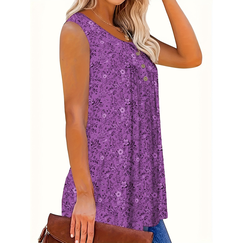 ⏰🔥 ¡Oferta Especial 50% OFF! 👚 Top Sin Mangas con Botones – Fresco, Ligero y Perfecto para el Verano 🌸☀️