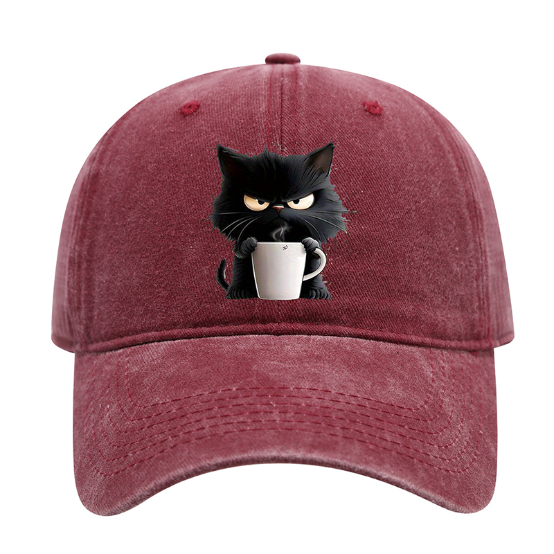 ⏰🔥 ¡50% DE DESCUENTO POR TIEMPO LIMITADO! 🧢 Gorra Vintage con Gato Negro – Estilo Único y Encantador para Cada Día ✨🐱