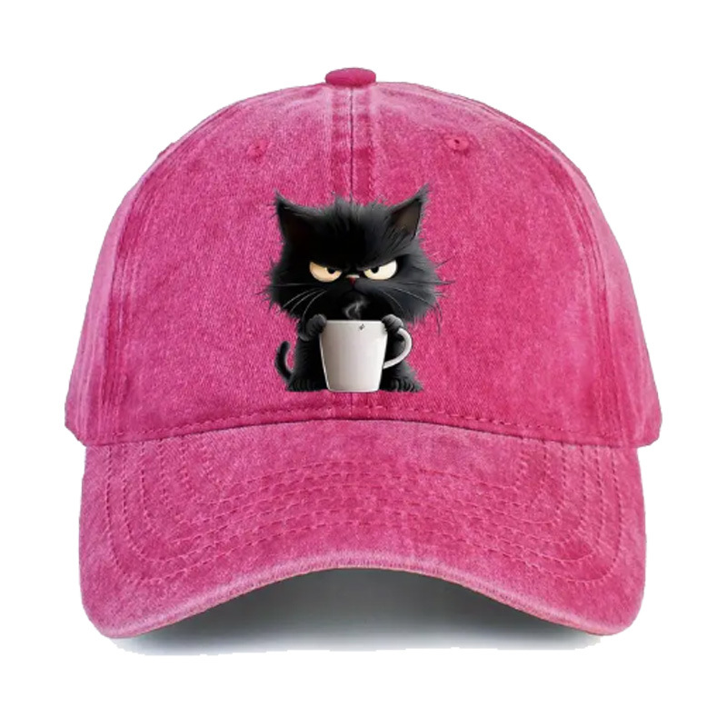 ⏰🔥 ¡50% DE DESCUENTO POR TIEMPO LIMITADO! 🧢 Gorra Vintage con Gato Negro – Estilo Único y Encantador para Cada Día ✨🐱