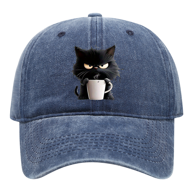 ⏰🔥 ¡50% DE DESCUENTO POR TIEMPO LIMITADO! 🧢 Gorra Vintage con Gato Negro – Estilo Único y Encantador para Cada Día ✨🐱