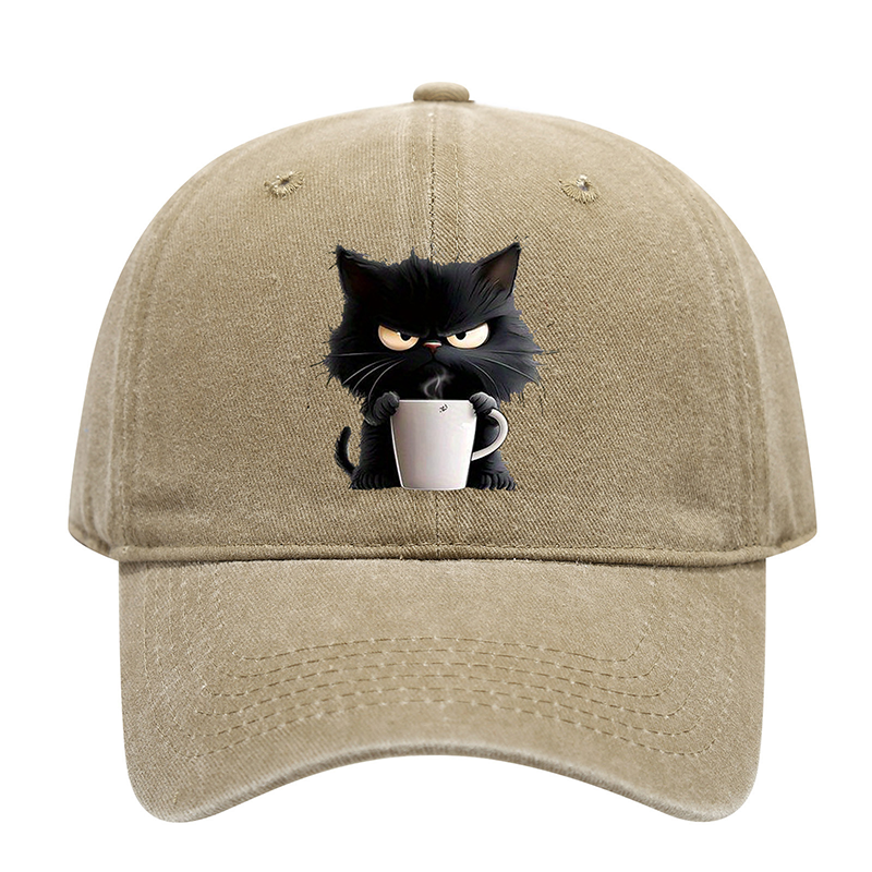 ⏰🔥 ¡50% DE DESCUENTO POR TIEMPO LIMITADO! 🧢 Gorra Vintage con Gato Negro – Estilo Único y Encantador para Cada Día ✨🐱