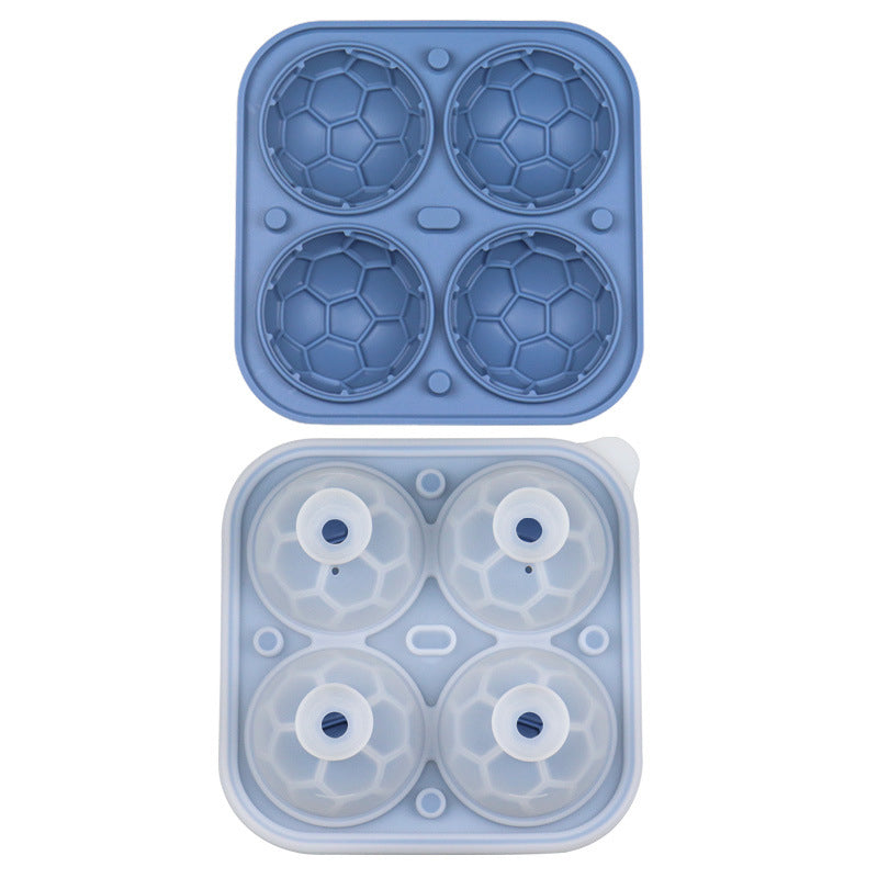 ⏰🔥 ¡50% DE DESCUENTO POR TIEMPO LIMITADO! ⚽ Bandeja de Hielo de Silicona – Forma de Balón de Fútbol, Divertida y Fácil de Usar para Bebidas 🍹✨