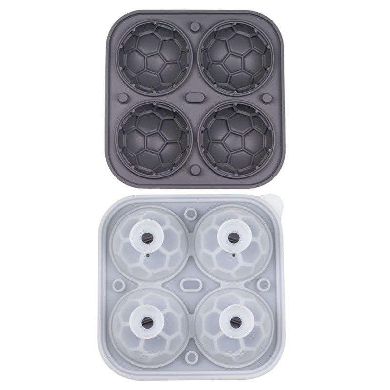 ⏰🔥 ¡50% DE DESCUENTO POR TIEMPO LIMITADO! ⚽ Bandeja de Hielo de Silicona – Forma de Balón de Fútbol, Divertida y Fácil de Usar para Bebidas 🍹✨