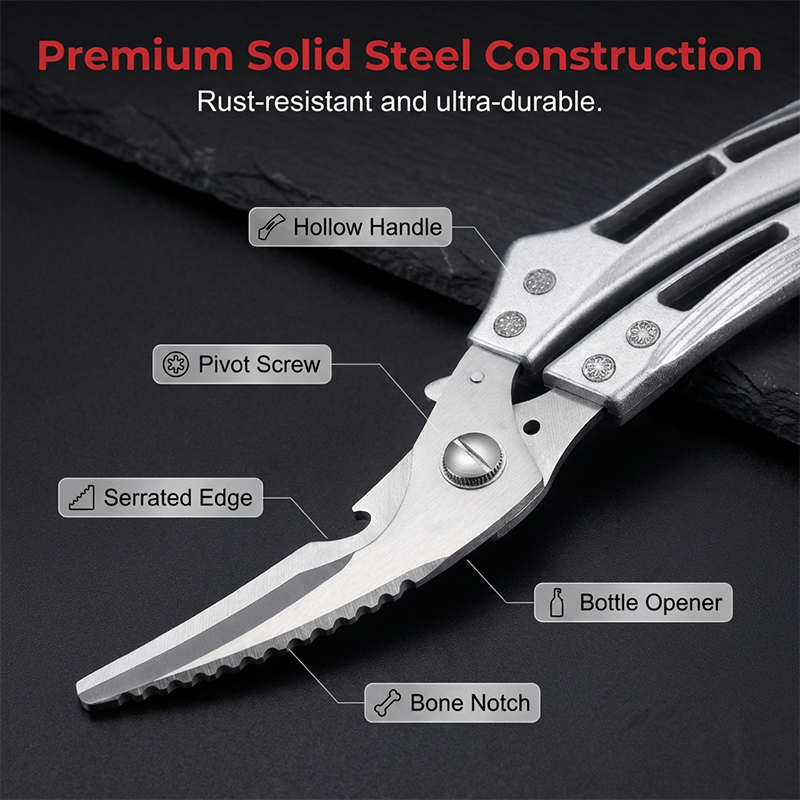 ⏰🔥 ¡50% DE DESCUENTO POR TIEMPO LIMITADO! ✂️ Tijeras de Cocina Multifuncionales – Corte Potente y Preciso en Segundos 🍽️✨