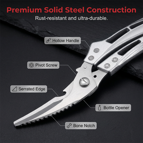 ⏰🔥 ¡50% DE DESCUENTO POR TIEMPO LIMITADO! ✂️ Tijeras de Cocina Multifuncionales – Corte Potente y Preciso en Segundos 🍽️✨