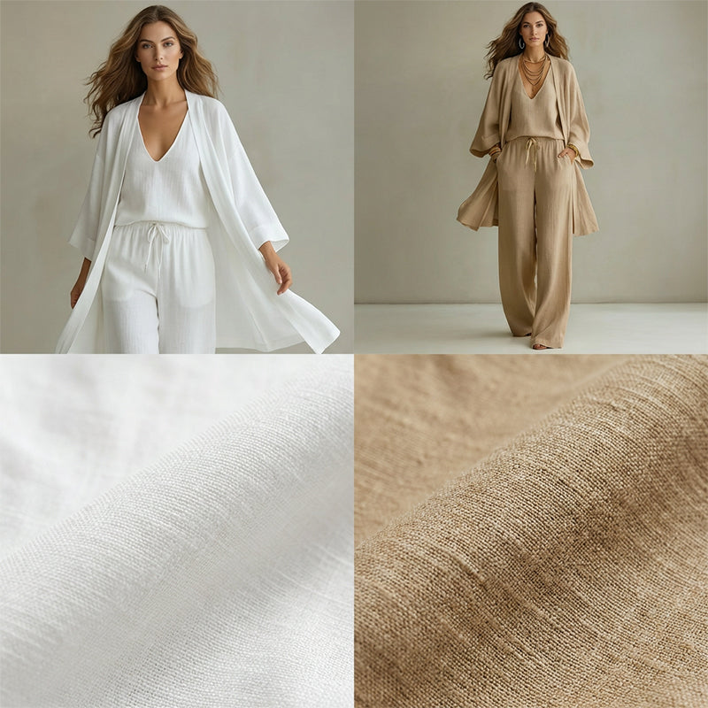 ⏰🔥 ¡50% DE DESCUENTO POR TIEMPO LIMITADO! 🧥👚👖 Conjunto de 3 Piezas – Pantalón de Pierna Ancha Elegante, Top y Cárdigan para un Look Sofisticado ✨💖