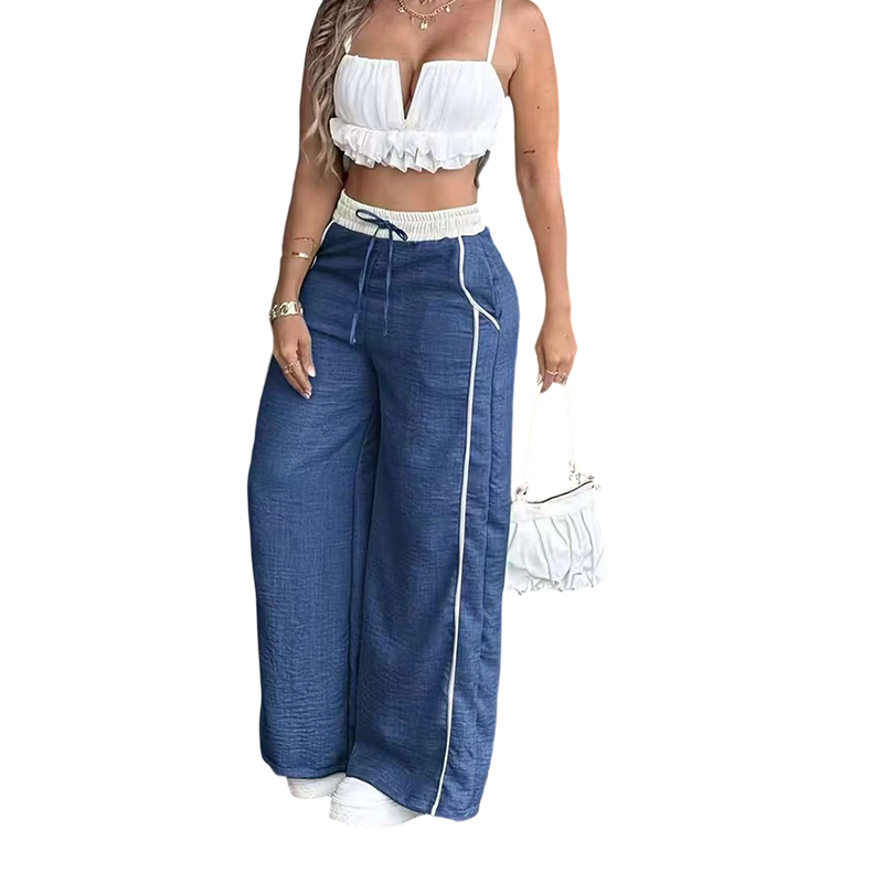 📢📢¡¡50 % DE DESCUENTO!! ⏰Pantalones de cintura alta y pierna ancha para mujer
