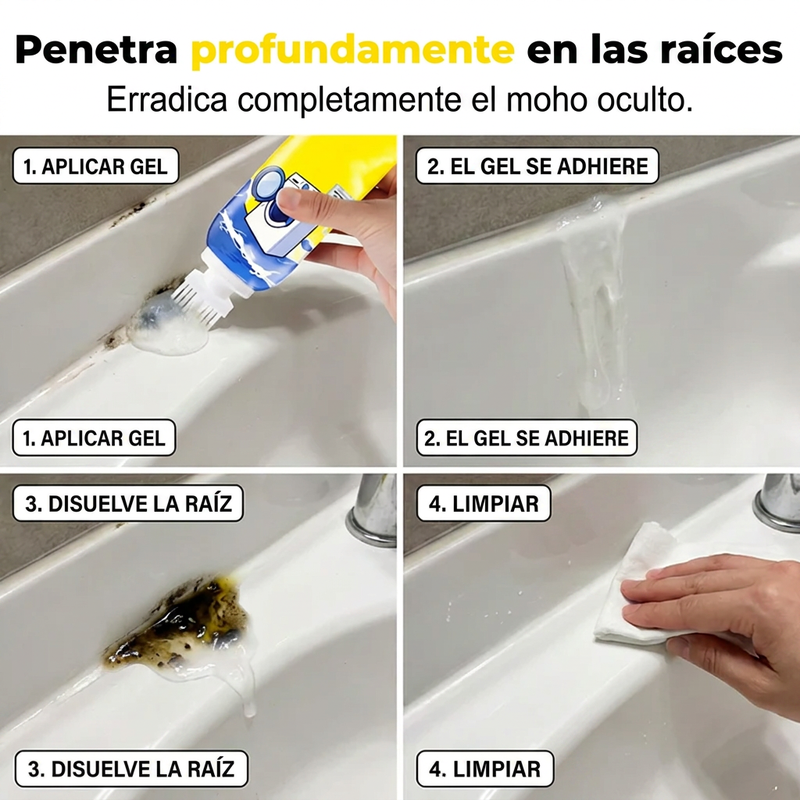 ⏰🔥 ¡50% DE DESCUENTO POR TIEMPO LIMITADO! 🧼✨ Gel Limpiador Antimoho – Elimina Manchas Difíciles en Cocina y Baño 💧💖