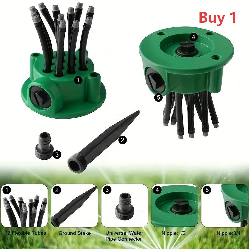 ⏰🔥 ¡50% DE DESCUENTO POR TIEMPO LIMITADO! 🌿 Aspersor de Jardín 360° – Riego Preciso y Suave para Flores, Césped y Plantas 🌸💧