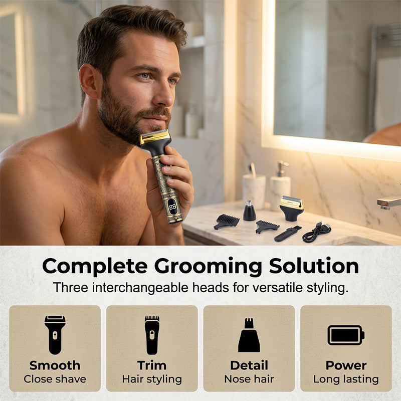⏰🔥 ¡50% DE DESCUENTO POR TIEMPO LIMITADO! ✂️ Set Profesional de Cortapelos y Recortadora para Hombre – Precisión y Estilo en Cada Corte 💇‍♂️✨