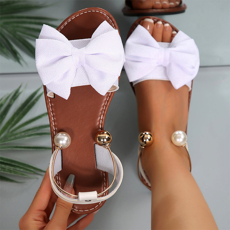 ⏰🔥 ¡50% DE DESCUENTO POR TIEMPO LIMITADO! 👡 Sandalias Elegantes con Tira al Tobillo y Detalle de Perlas ✨💖