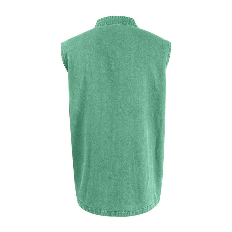 ⏰🔥 ¡50% DE DESCUENTO POR TIEMPO LIMITADO! 👕 Camiseta Retro sin Mangas – Tres Botones, Estilo Vintage y Comodidad Todo el Día ✨💖
