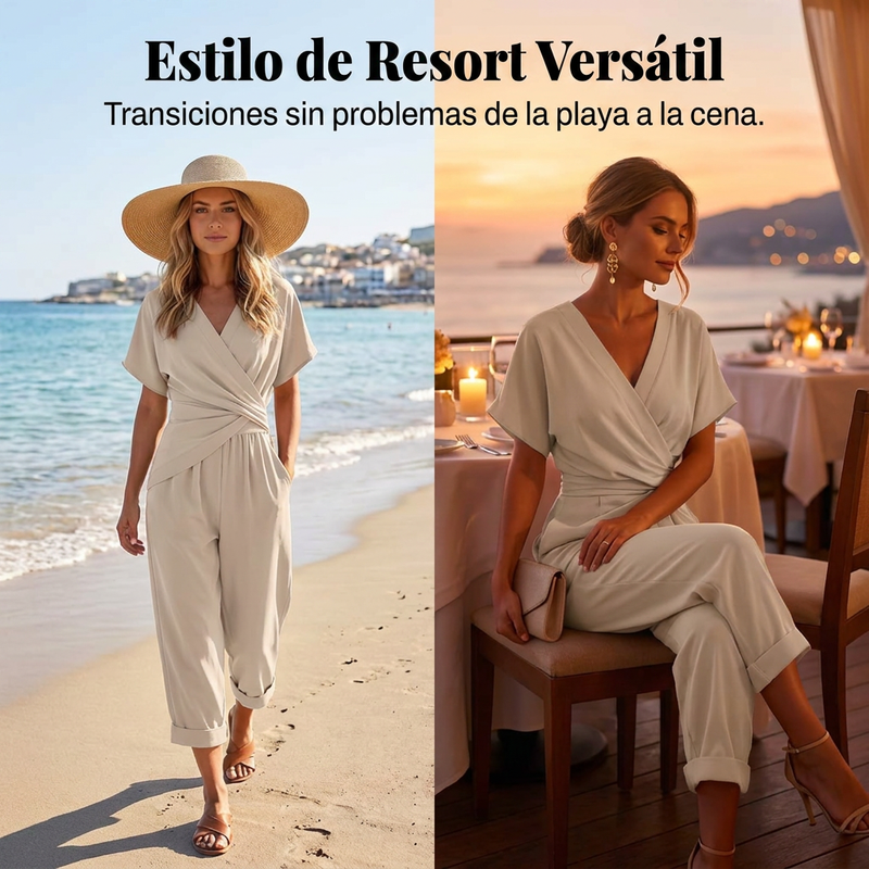 ⏰🔥 ¡50% DE DESCUENTO POR TIEMPO LIMITADO! 💃 Elegante vestido con escote en V y cintura marcada: crea al instante un look femenino y favorecedor ✨👗