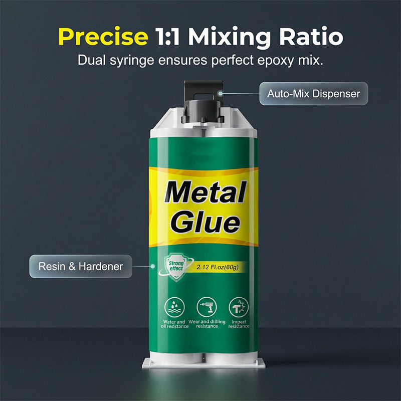 ⏰🔥 ¡50% DE DESCUENTO POR TIEMPO LIMITADO! 🛠️ Pegamento AB de Alta Resistencia – Reparación Rápida y Segura para Metal ✨💪