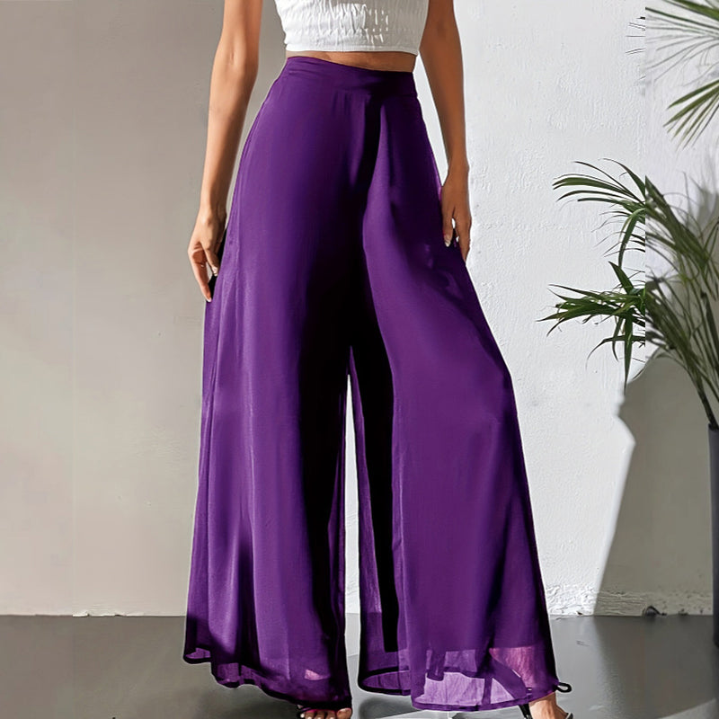⏰🔥 ¡50% DE DESCUENTO POR TIEMPO LIMITADO! 👖 Pantalones Anchos de Gasa para Mujer – Ligeros, Fluidos y Cómodos ✨💖