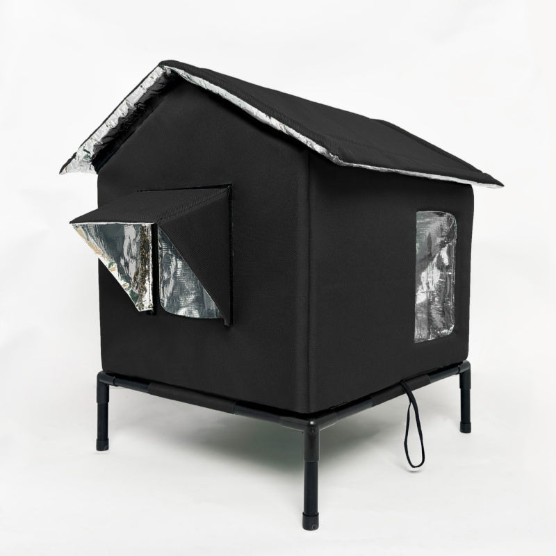 ⏰🔥 ¡50% DE DESCUENTO POR TIEMPO LIMITADO! 🐱🏡 Casita Elevada para Gatos – Impermeable, Aislada y Plegable para Exterior 🌧️✨