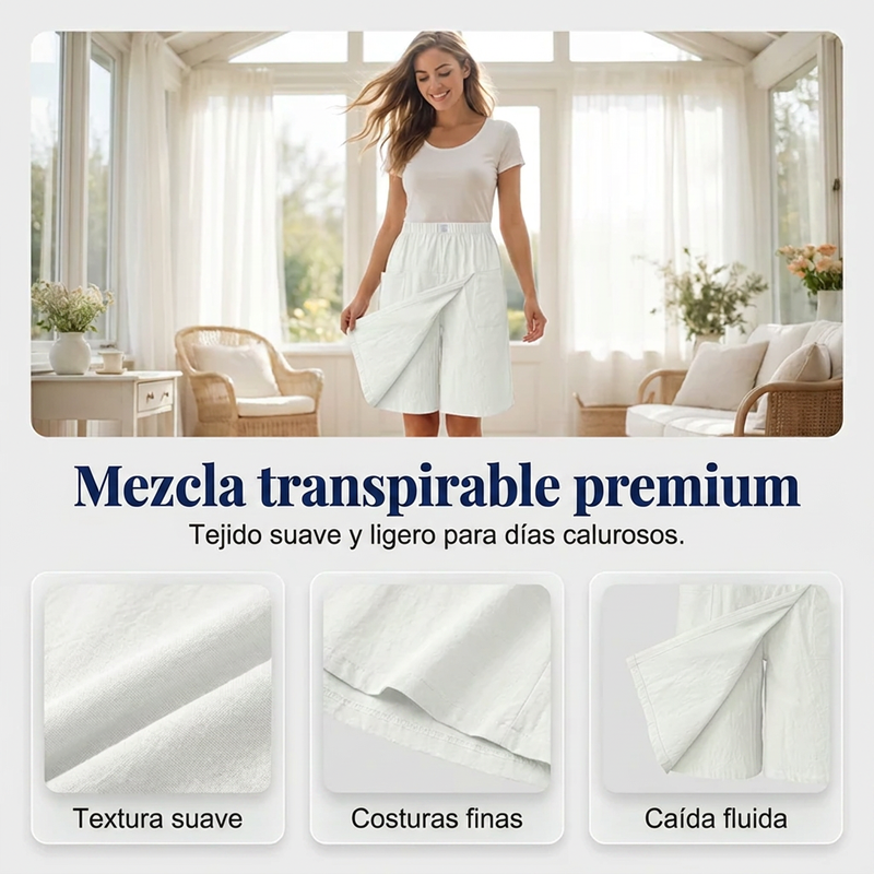 ⏰🔥 ¡50% DE DESCUENTO POR TIEMPO LIMITADO! 👗👖 Falda-Pantalón Cruzada para Mujer – Cintura Elástica, Cómoda y Perfecta para Todo el Día 🌸💖