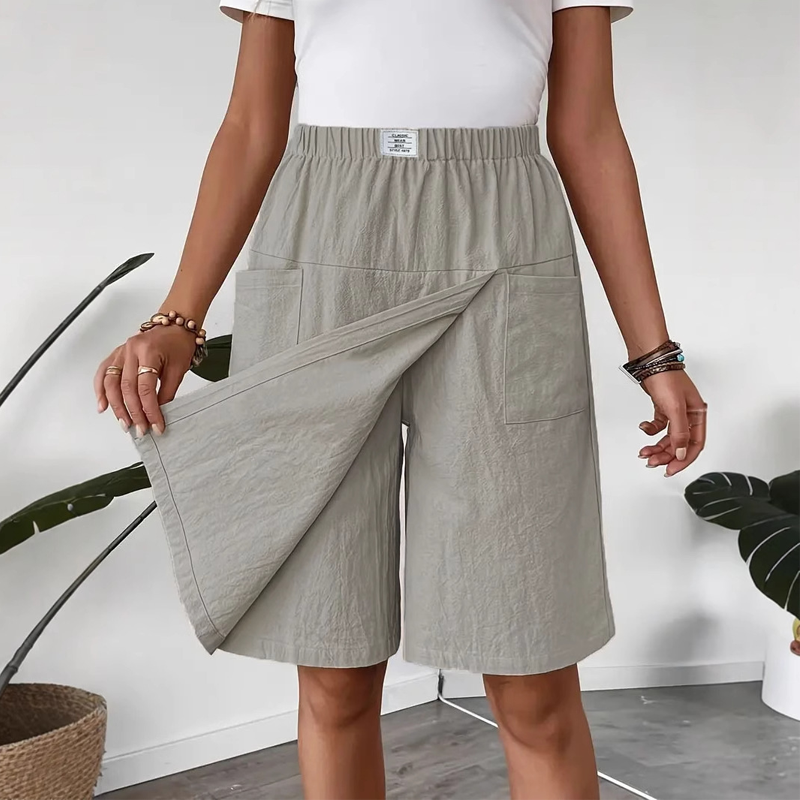 ⏰🔥 ¡50% DE DESCUENTO POR TIEMPO LIMITADO! 👗👖 Falda-Pantalón Cruzada para Mujer – Cintura Elástica, Cómoda y Perfecta para Todo el Día 🌸💖