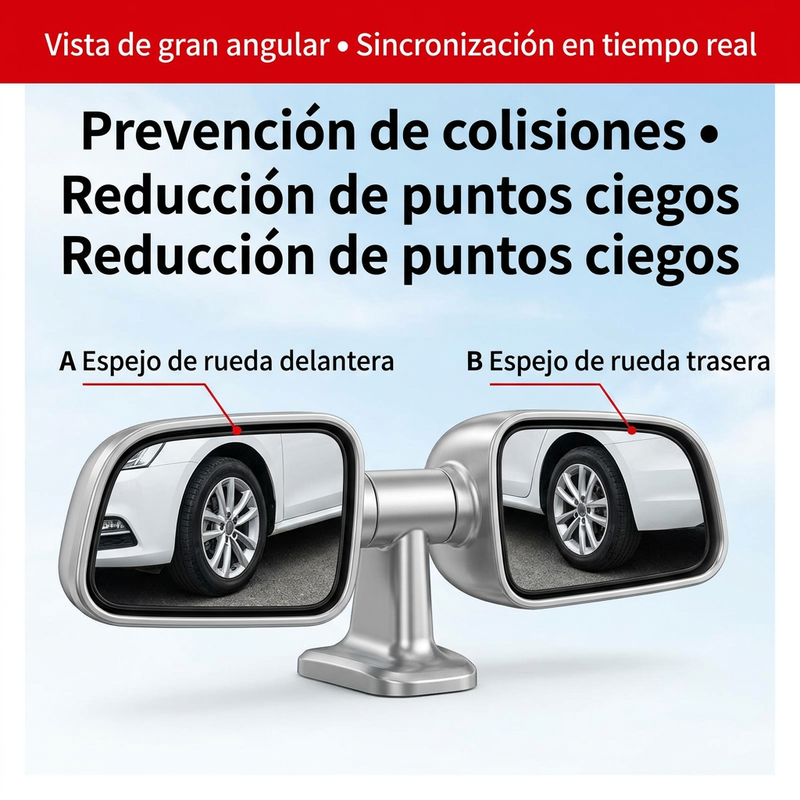 ⏰🔥 ¡50% DE DESCUENTO POR TIEMPO LIMITADO! 🚗✨ Retrovisor de Ángulo Muerto – Doble Lente y Ajustable 360° para Mayor Seguridad en la Conducción 🛡️💖