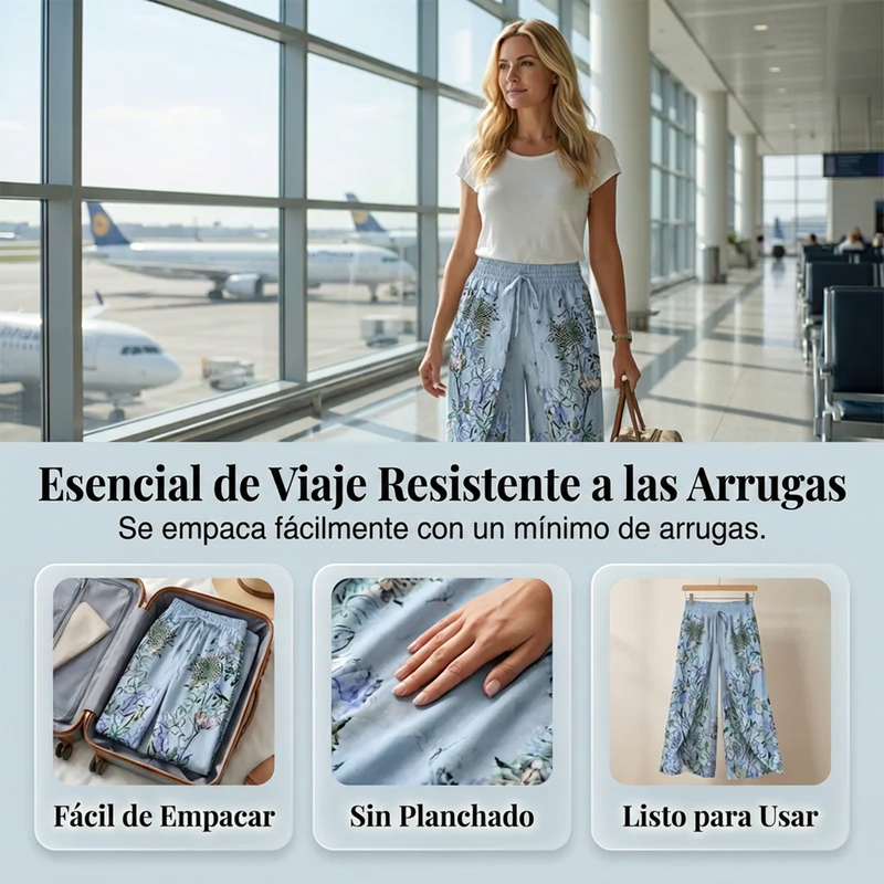 ⏰🔥 ¡50% DE DESCUENTO POR TIEMPO LIMITADO! 👖🌷 Pantalones Anchos Estampados para Mujer – Comodidad y Estilo en Cada Paso ✨💖