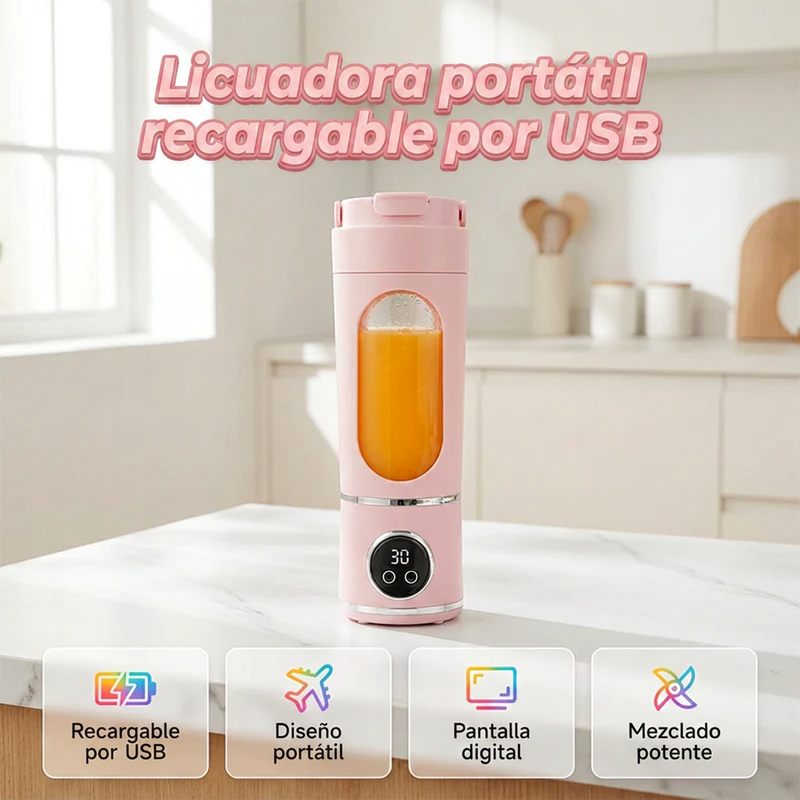 ⏰🔥 ¡50% DE DESCUENTO POR TIEMPO LIMITADO! 🥤✨ Licuadora Portátil USB – Prepara Jugos y Batidos en Cualquier Lugar 💖💪