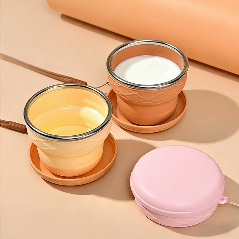 ⏰🔥 ¡50% DE DESCUENTO POR TIEMPO LIMITADO! 🥤✨ Vaso de Viaje Plegable de Silicona – Ligero, Antigoteo y Fácil de Llevar 🌿💖