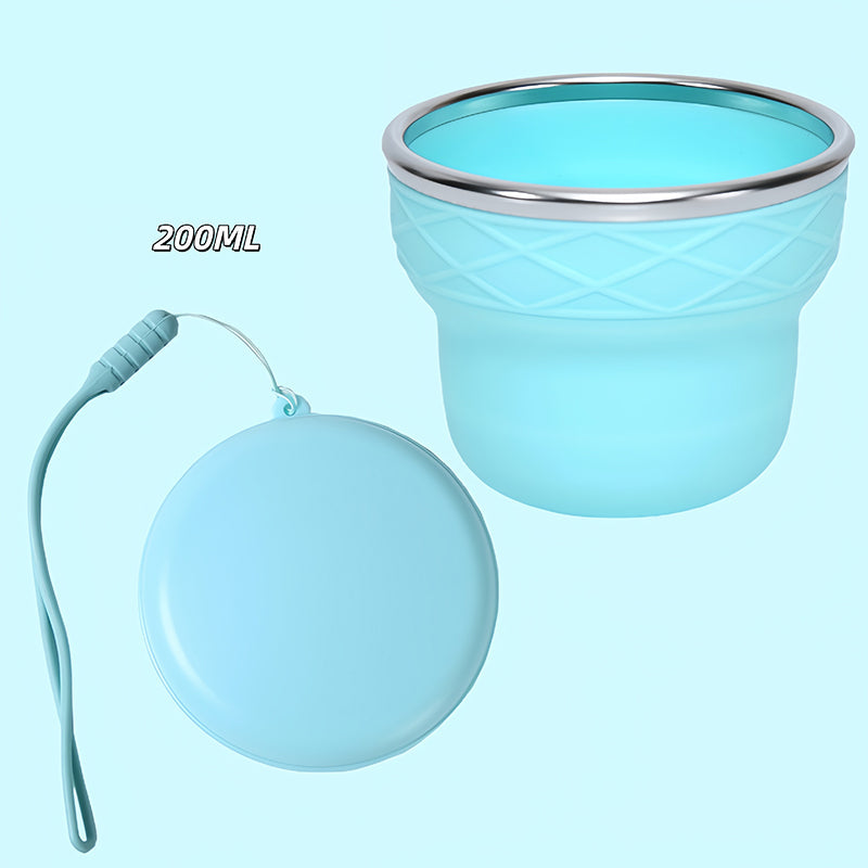 ⏰🔥 ¡50% DE DESCUENTO POR TIEMPO LIMITADO! 🥤✨ Vaso de Viaje Plegable de Silicona – Ligero, Antigoteo y Fácil de Llevar 🌿💖
