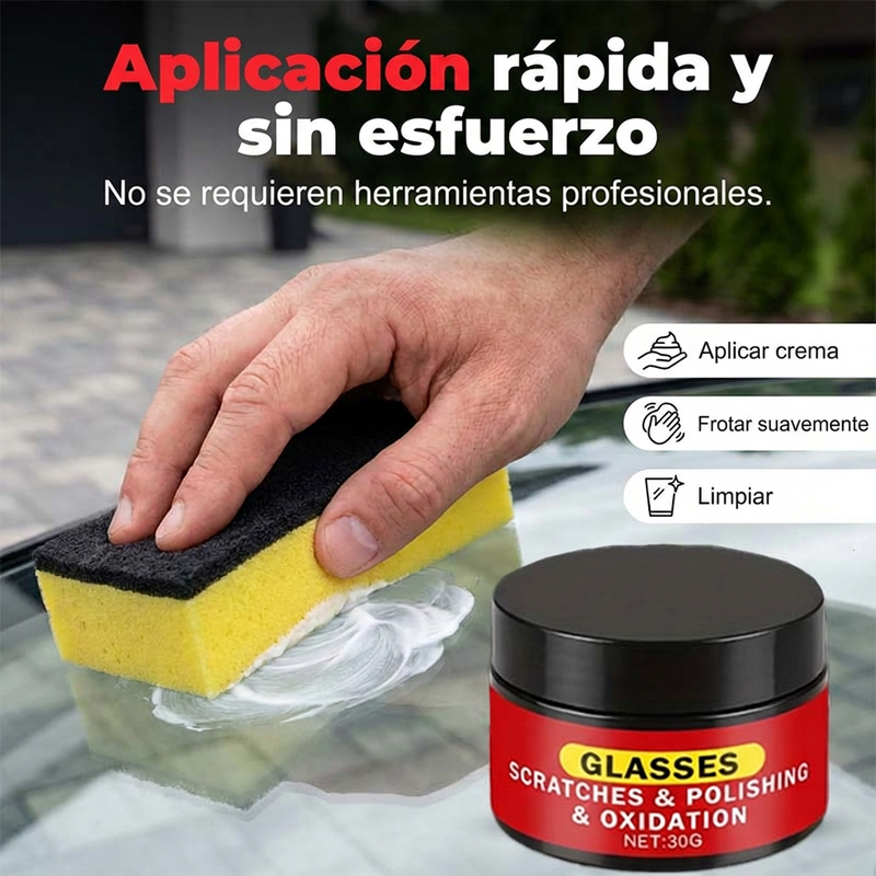 ⏰🔥 ¡50% DE DESCUENTO POR TIEMPO LIMITADO! ✨ Pulidor y Reparador de Rayones en Vidrio – Recupera el Brillo Original en Minutos 💎🛠️