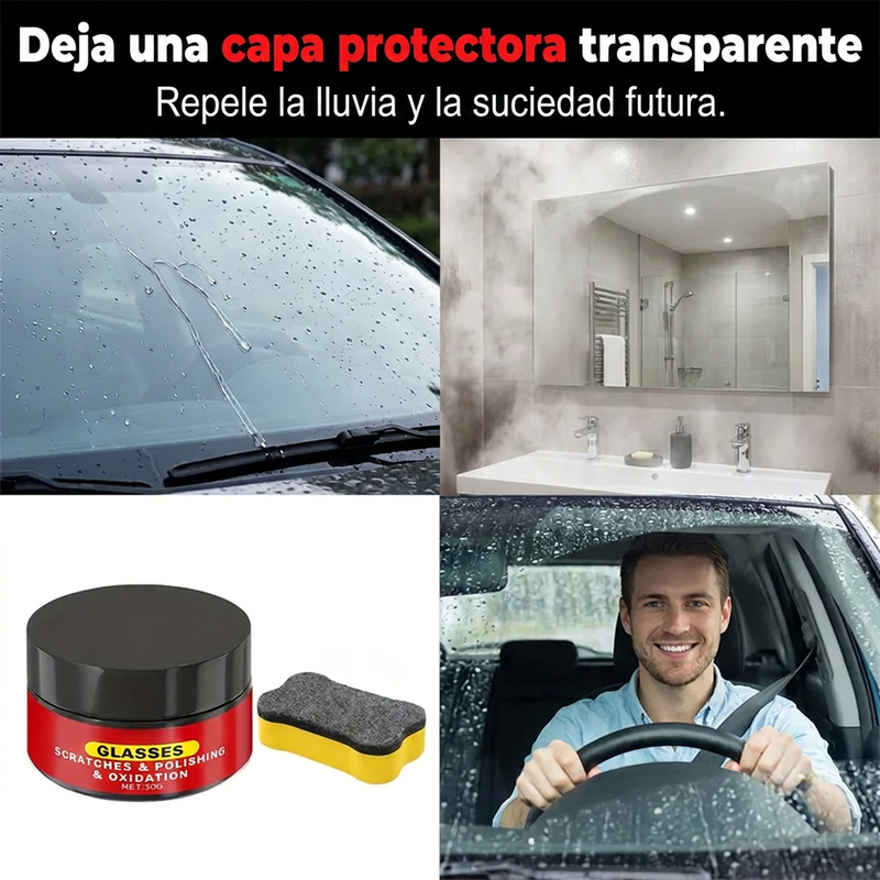 ⏰🔥 ¡50% DE DESCUENTO POR TIEMPO LIMITADO! ✨ Pulidor y Reparador de Rayones en Vidrio – Recupera el Brillo Original en Minutos 💎🛠️