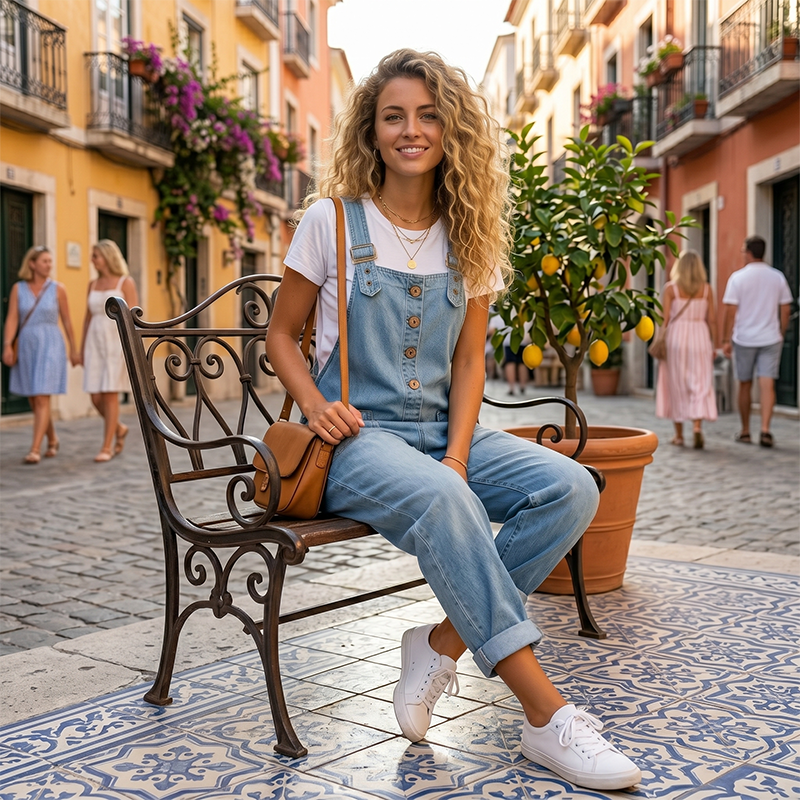 ⏰🔥 ¡50% DE DESCUENTO POR TIEMPO LIMITADO! 👖🌿 Peto Vaquero Holgado para Mujer – Cómodo, Casual y con Bolsillos Prácticos ✨💖