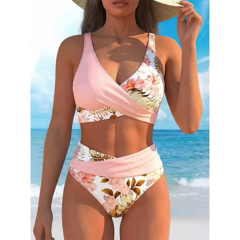 👙🌺 ¡OFERTA 50% OFF! Bikini Floral de Tiro Alto – Estilo y Confianza en la Playa