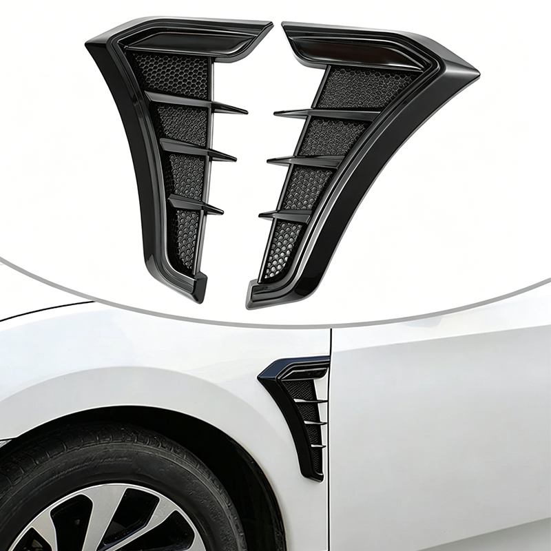 🏎️ ¡50% DE DESCUENTO AHORA! 🔥 Pegatinas para las rejillas de ventilación laterales del guardabarros del coche: diseño deportivo y protección contra arañazos. Embellecedor decorativo universal de TPU ✨