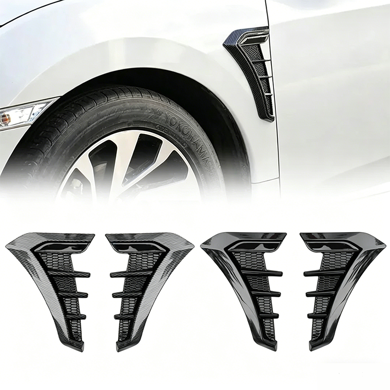 🏎️ ¡50% DE DESCUENTO AHORA! 🔥 Pegatinas para las rejillas de ventilación laterales del guardabarros del coche: diseño deportivo y protección contra arañazos. Embellecedor decorativo universal de TPU ✨