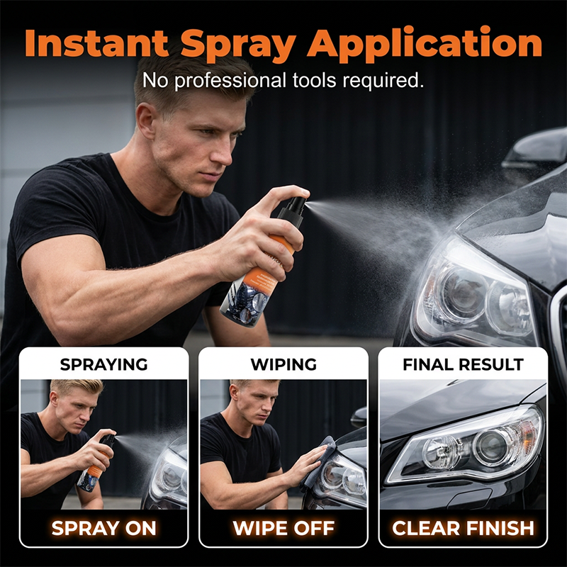 ⏰🔥 ¡50% DE DESCUENTO POR TIEMPO LIMITADO! 🚗 Kit en Spray para Restauración de Faros – Recupera la Claridad al Instante ✨