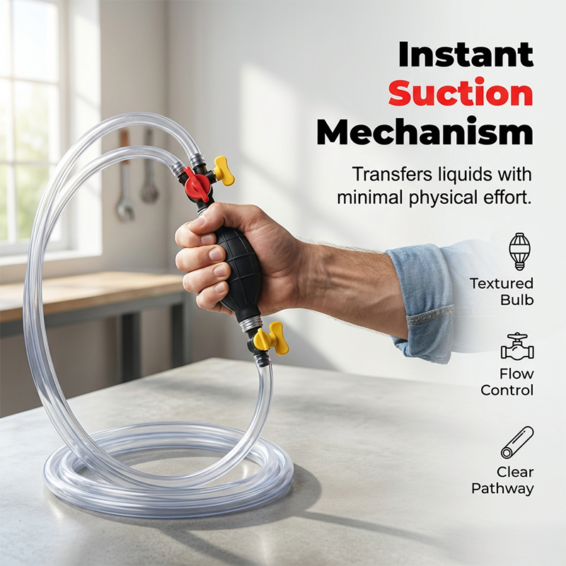 ⏰🔥 ¡50% DE DESCUENTO POR TIEMPO LIMITADO! 🛠️ Bomba de Sifón Manual – Flujo Alto, Rápida y Fácil de Usar 🚗💧