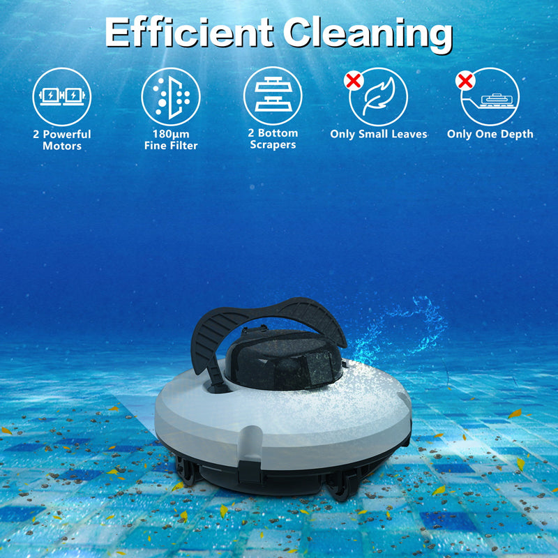 🤖50 % DE RÉDUCTION🌊 Robot nettoyeur de piscine | Sans fil · Puissance d'aspiration élevée · Navigation intelligente · Démarrage d'une simple pression · Panier filtrant facile à retirer
