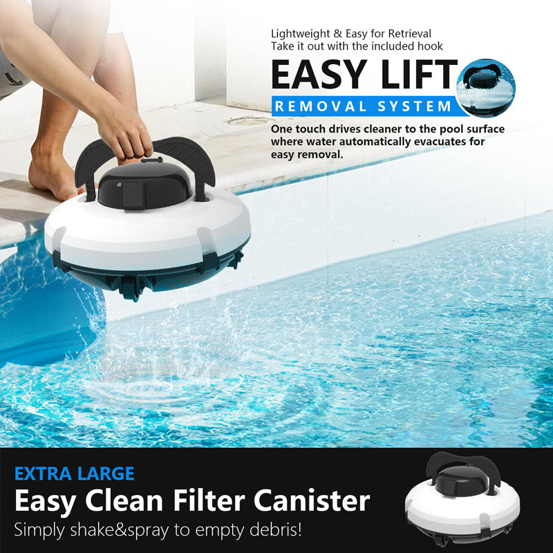 🤖50 % DE RÉDUCTION🌊 Robot nettoyeur de piscine | Sans fil · Puissance d'aspiration élevée · Navigation intelligente · Démarrage d'une simple pression · Panier filtrant facile à retirer