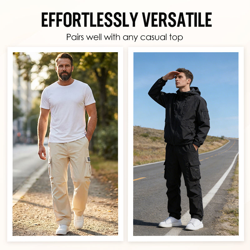 👖 ¡50% DE DESCUENTO POR TIEMPO LIMITADO! ✨ Pantalones Cargo para Hombre – Múltiples Bolsillos, Elásticos, Casuales ✨