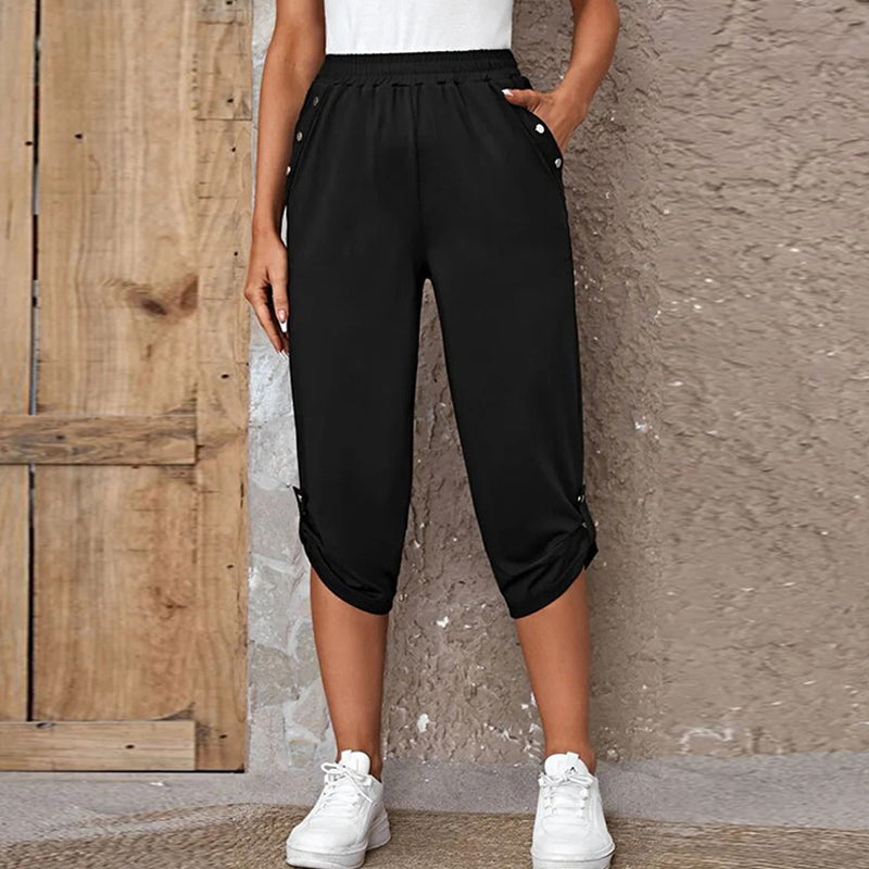⏰🔥 ¡50% DE DESCUENTO POR TIEMPO LIMITADO! 👖 Pantalones Capri Informales para Mujer – Comodidad y Estilo Todo el Día ✨🌿