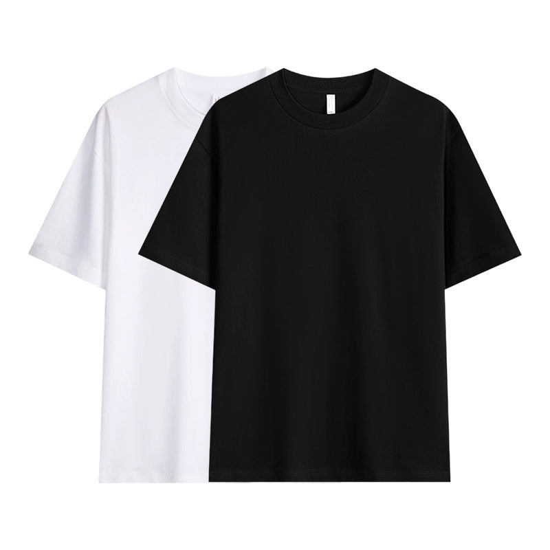 🔥ÚLTIMO DÍA 50% DE DESCUENTO ☀️Camiseta de hombre de color liso con hombros caídos