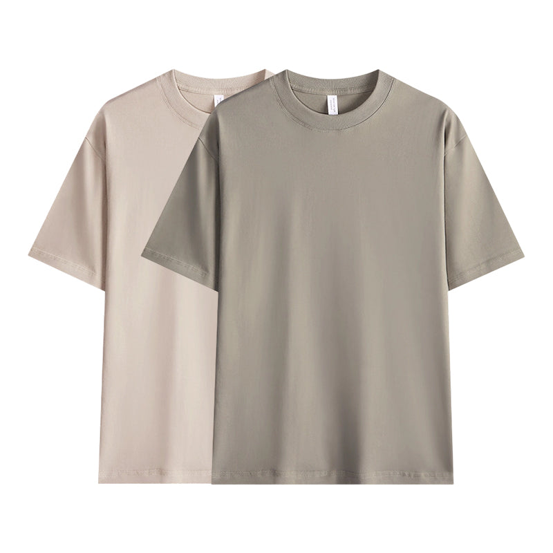 🔥ÚLTIMO DÍA 50% DE DESCUENTO ☀️Camiseta de hombre de color liso con hombros caídos