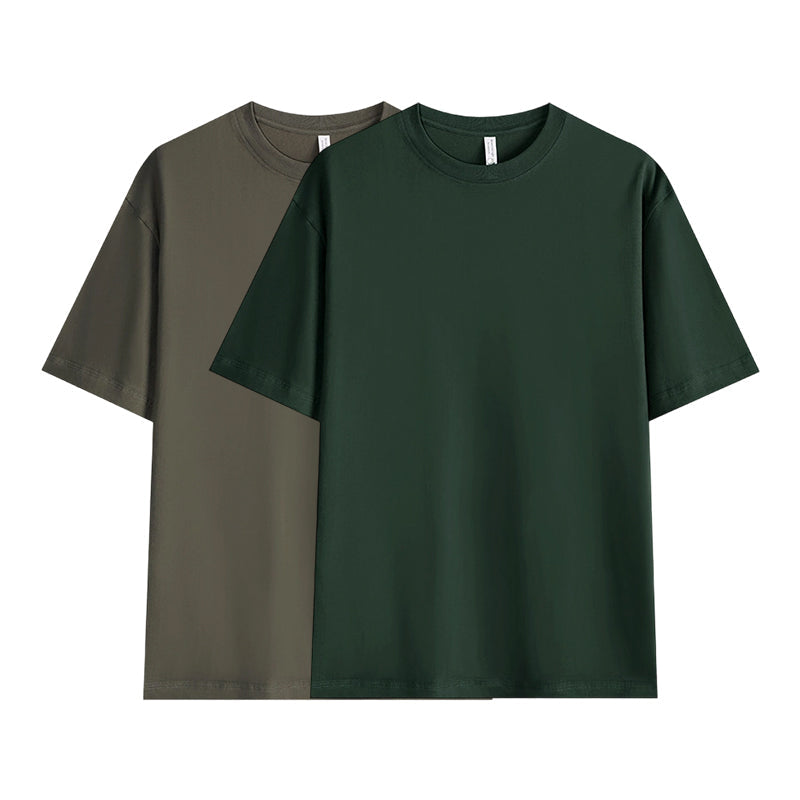 🔥ÚLTIMO DÍA 50% DE DESCUENTO ☀️Camiseta de hombre de color liso con hombros caídos