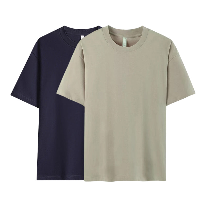 🔥ÚLTIMO DÍA 50% DE DESCUENTO ☀️Camiseta de hombre de color liso con hombros caídos