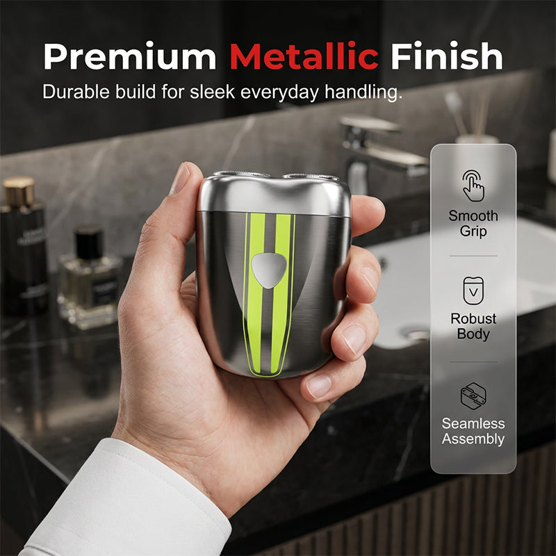 🛒 ¡AHORA CON UN 50 % DE DESCUENTO!☀️Afeitadora portátil de doble cuchilla de precisión: cuerpo de aleación ultradelgado, totalmente lavable y recargable por USB para un afeitado sin esfuerzo y respetuoso con la piel, ideal para llevar a cualquier par