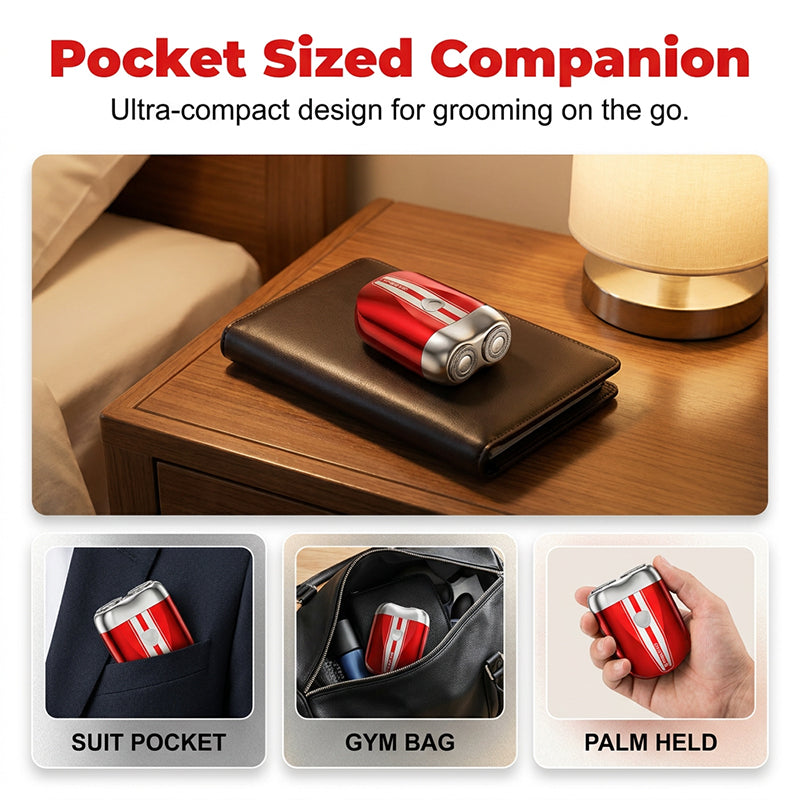 🛒 ¡AHORA CON UN 50 % DE DESCUENTO!☀️Afeitadora portátil de doble cuchilla de precisión: cuerpo de aleación ultradelgado, totalmente lavable y recargable por USB para un afeitado sin esfuerzo y respetuoso con la piel, ideal para llevar a cualquier par