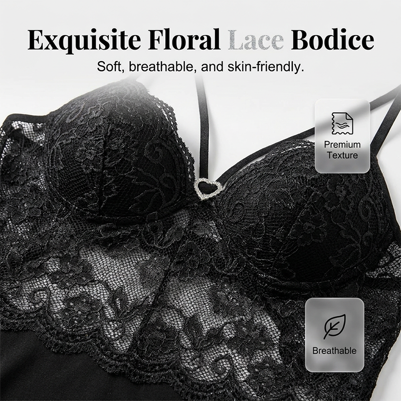 💖🔥 ¡50% OFF! Camisón de Encaje Elegante para Mujer – Seducción y Comodidad