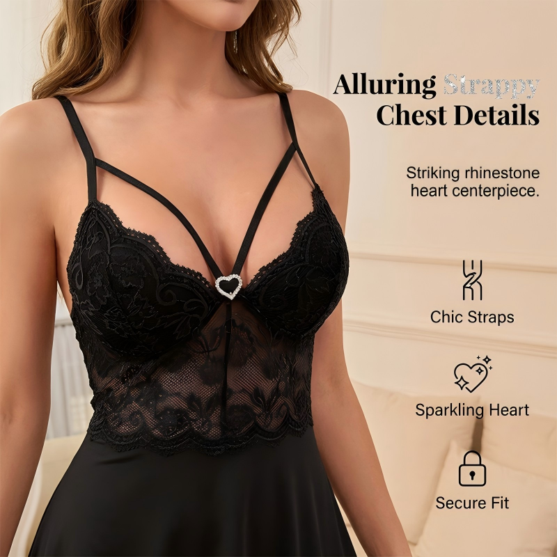 💖🔥 ¡50% OFF! Camisón de Encaje Elegante para Mujer – Seducción y Comodidad
