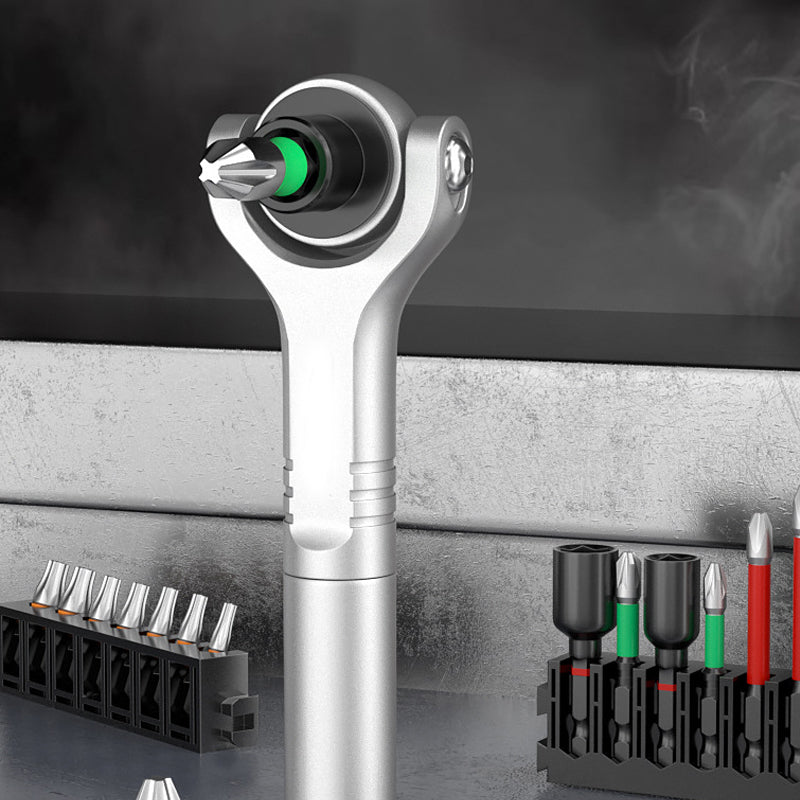 ⏰🔥 ¡50% DE DESCUENTO POR TIEMPO LIMITADO! 🧲 Destornillador Magnético de Trinquete – Precisión y Cambio Rápido ✨🔧