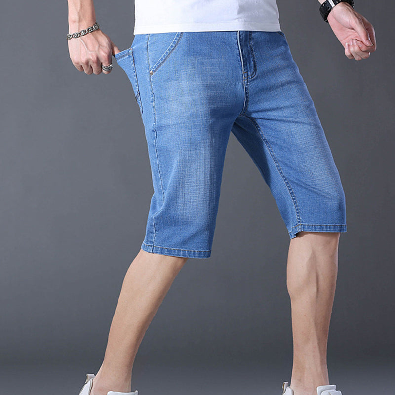 👖🔥 ¡OFERTA RELÁMPAGO 50% OFF! Shorts Vaqueros Elásticos para Hombre – Frescura y Comodidad Todo el Verano